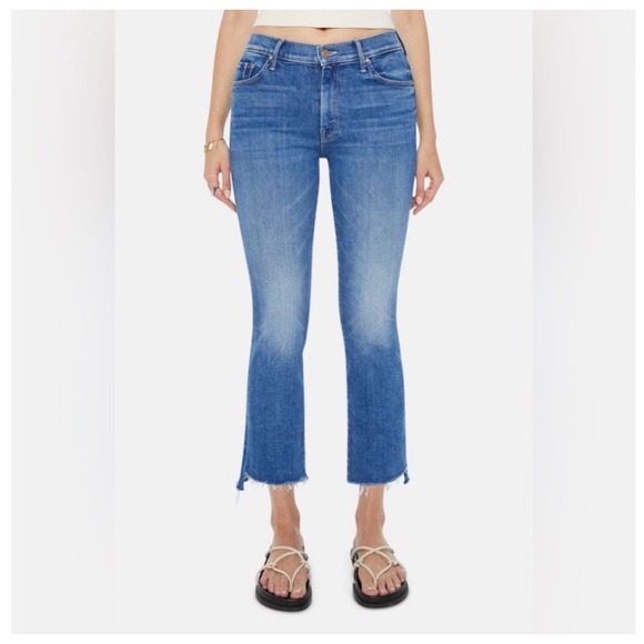 MOTHER Denim - MOTHER Insider Crop Step Fray Jeans 29 Different Strokes High Rise Raw Hem Jeans